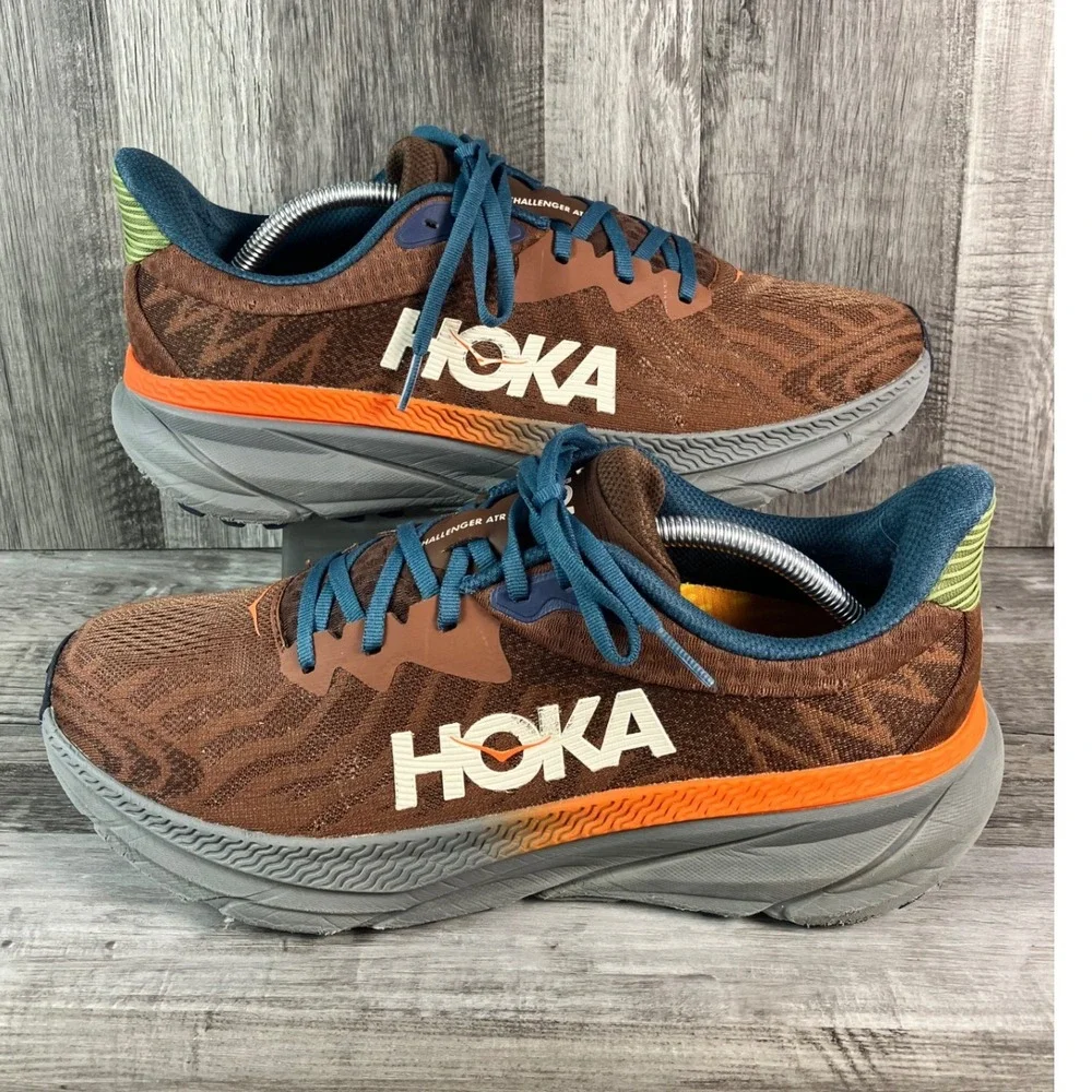 HOKA Challenger ATR 7 Trail Running Shoes Mens 11 Brown Orange Gorpcore 1134497
